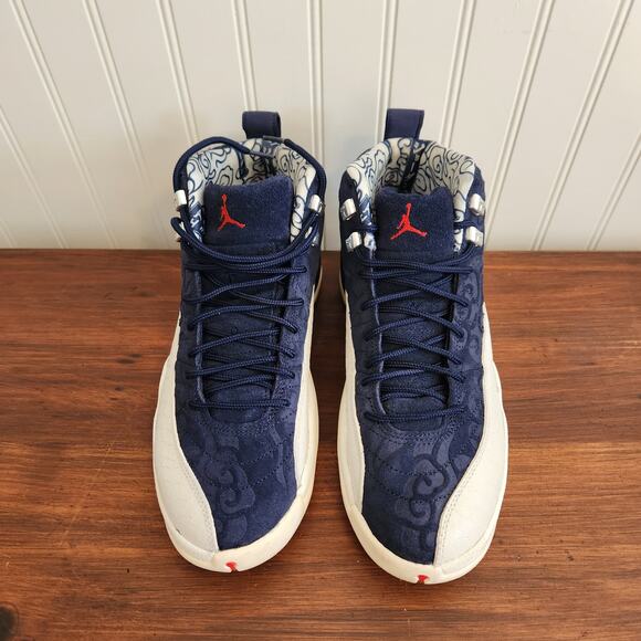 Jordan 12 Men's Size 8M International Blue/White Pre-owned Good Clean - Picture 3 of 12